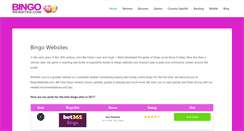 Desktop Screenshot of bingowebsites.com